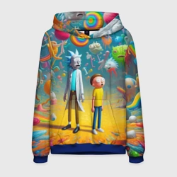 Мужская толстовка 3D Рик и Морти - сюрреалистическая фантазия