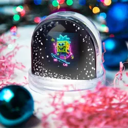 Игрушка Снежный шар Sponge Bob on a skateboard - ai art fantasy - фото 2