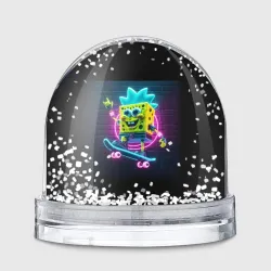 Игрушка Снежный шар Sponge Bob on a skateboard - ai art fantasy