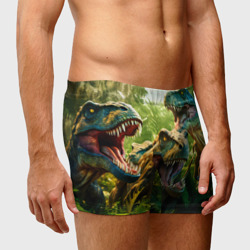Мужские трусы 3D Велоцирапторы в кустах   - фото 2