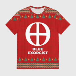 Мужская футболка 3D Blue Exorcist new year