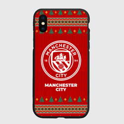 Чехол для iPhone XS Max матовый Manchester City new year