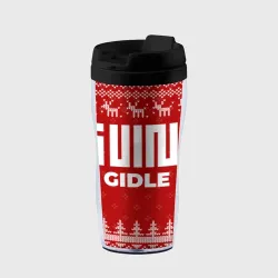 Термокружка-непроливайка Новогодний Gidle с оленями