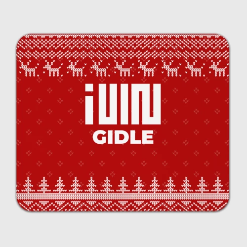 Прямоугольный коврик для мышки Новогодний Gidle с оленями