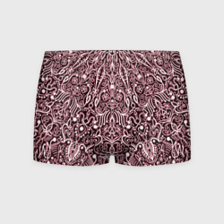 Мужские трусы 3D Тёмно-красный узоры мандала