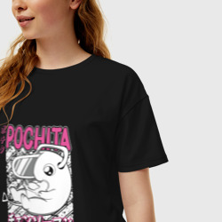 Женская футболка хлопок Oversize Человек-бензопила Почита мили - фото 2