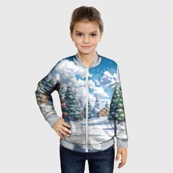 Детский бомбер 3D Предновогодняя природа - фото 2