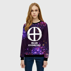 Женский свитшот 3D Праздничный Blue Exorcist - фото 2