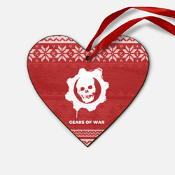 Деревянная игрушка Сердце Новогодний Gears of War