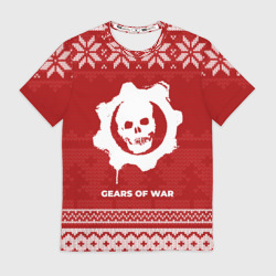 Мужская футболка 3D Новогодний Gears of War