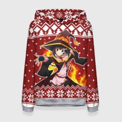 Женская толстовка 3D Мегумин свитер новогодний