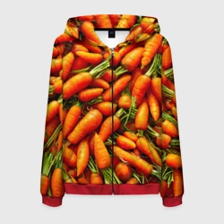 Мужская толстовка 3D на молнии Морковь