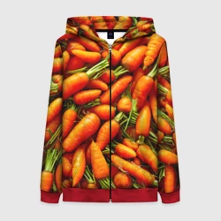 Женская толстовка 3D на молнии Морковь