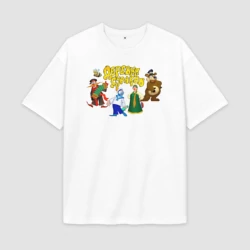Мужская футболка Oversize хлопок premium Все персонажи Деревни дураков