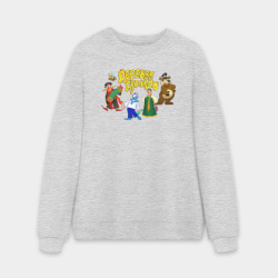 Мужской свитшот oversize без начеса хлопок Все персонажи Деревни дураков