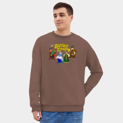 Мужской свитшот oversize без начеса хлопок Все персонажи Деревни дураков - фото 2