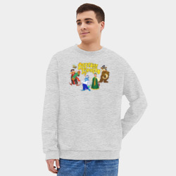 Мужской свитшот oversize без начеса хлопок Все персонажи Деревни дураков - фото 2