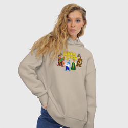 Женское худи Oversize хлопок Все персонажи Деревни дураков - фото 2