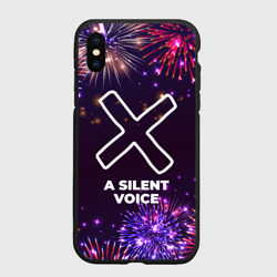 Чехол для iPhone XS Max матовый Праздничный A Silent Voice