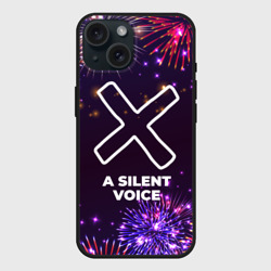 Чехол силиконовый для Apple iPhone 15 матовый Праздничный A Silent Voice