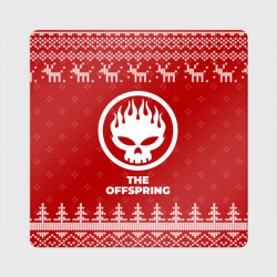 Магнит виниловый Квадрат Новогодний The Offspring с оленями