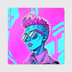 Магнит виниловый Квадрат Яркий панк