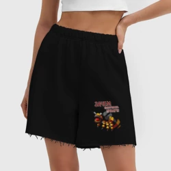 Женские шорты oversize футер хлопок Зачем накуривать пчелу - прикол из Каламбура - фото 2