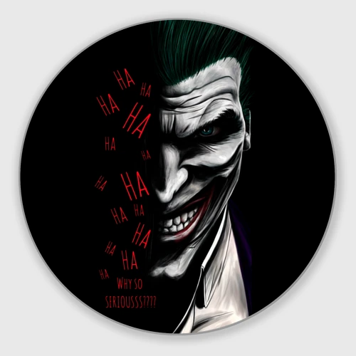 Круглый коврик для мышки Joker in the dark