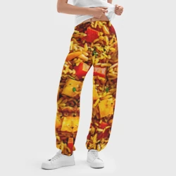 Женские джоггеры оверсайз 3D Плов с овощами - фото 2