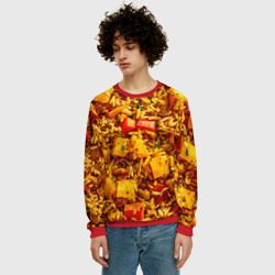 Мужской свитшот 3D Плов с овощами - фото 2