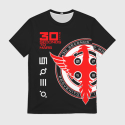Мужская футболка 3D 30 Seconds to Mars - black