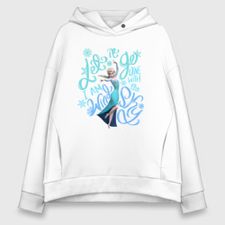 Женское худи Oversize хлопок Холодное сердце let it go