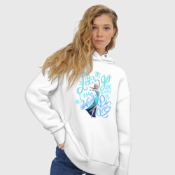 Женское худи Oversize хлопок Холодное сердце let it go - фото 2