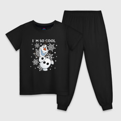 Детская пижама хлопок Олаф Холодное сердце - снеговик i'm so cool
