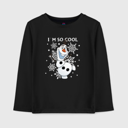 Детский лонгслив хлопок Олаф Холодное сердце - снеговик i'm so cool