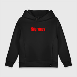 Детское худи Oversize хлопок Клан Сопрано логотип