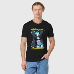 Мужская футболка хлопок Сyberpunk rebecca - фото 2