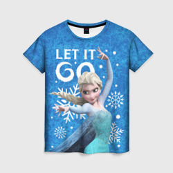 Женская футболка 3D Эльза Холодное сердце let it go
