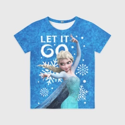 Детская футболка 3D Эльза Холодное сердце let it go