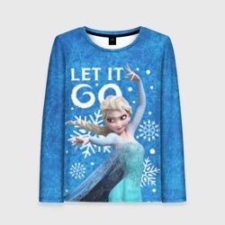 Женский лонгслив 3D Эльза Холодное сердце let it go