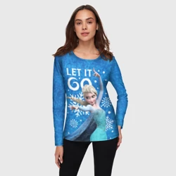 Женский лонгслив 3D Эльза Холодное сердце let it go - фото 2