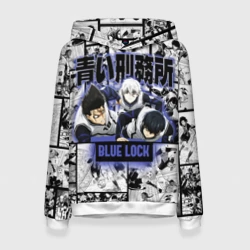 Женская толстовка 3D Блю лок синяя тюрьма 