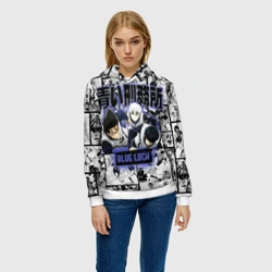 Женская толстовка 3D Блю лок синяя тюрьма  - фото 2