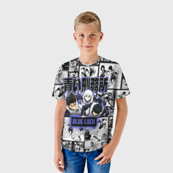 Детская футболка 3D Блю лок синяя тюрьма  - фото 2