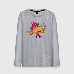 Мужской лонгслив хлопок Забавный тако