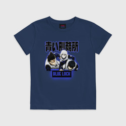 Детская футболка хлопок Синяя тюрьма Блю Лок персонажи