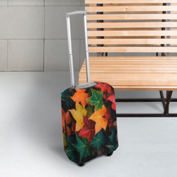 Чехол для чемодана 3D Осенние листья винограда  - фото 2