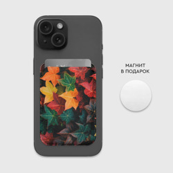 Картхолдер Magsafe магнитный Осенние листья винограда  - фото 2