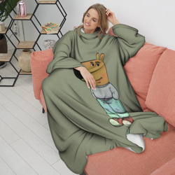 Плед с рукавами Чиловый парень - мем - фото 2