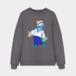 Мужской свитшот oversize без начеса хлопок Морячок из Деревня дураков - Каламбур